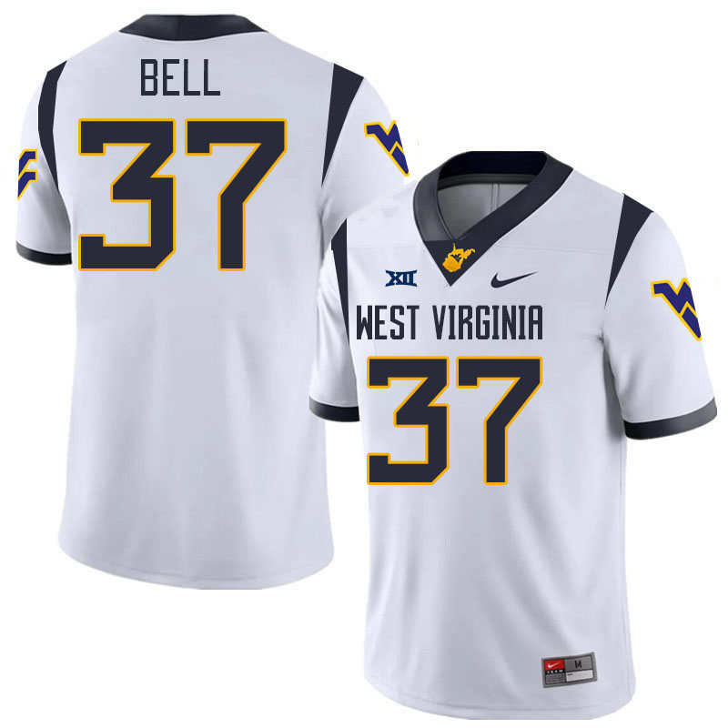 #37 Jayden Bell West Virginia Mountaineers College 2024 New Uniforms Football Jerseys Stitched Sale-White